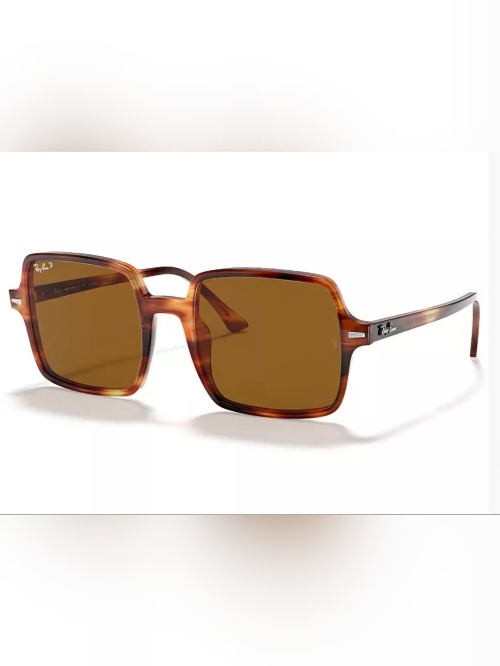 Ray-Ban Square II RB1973 sunglasses in a glossy tortoise frame With Case